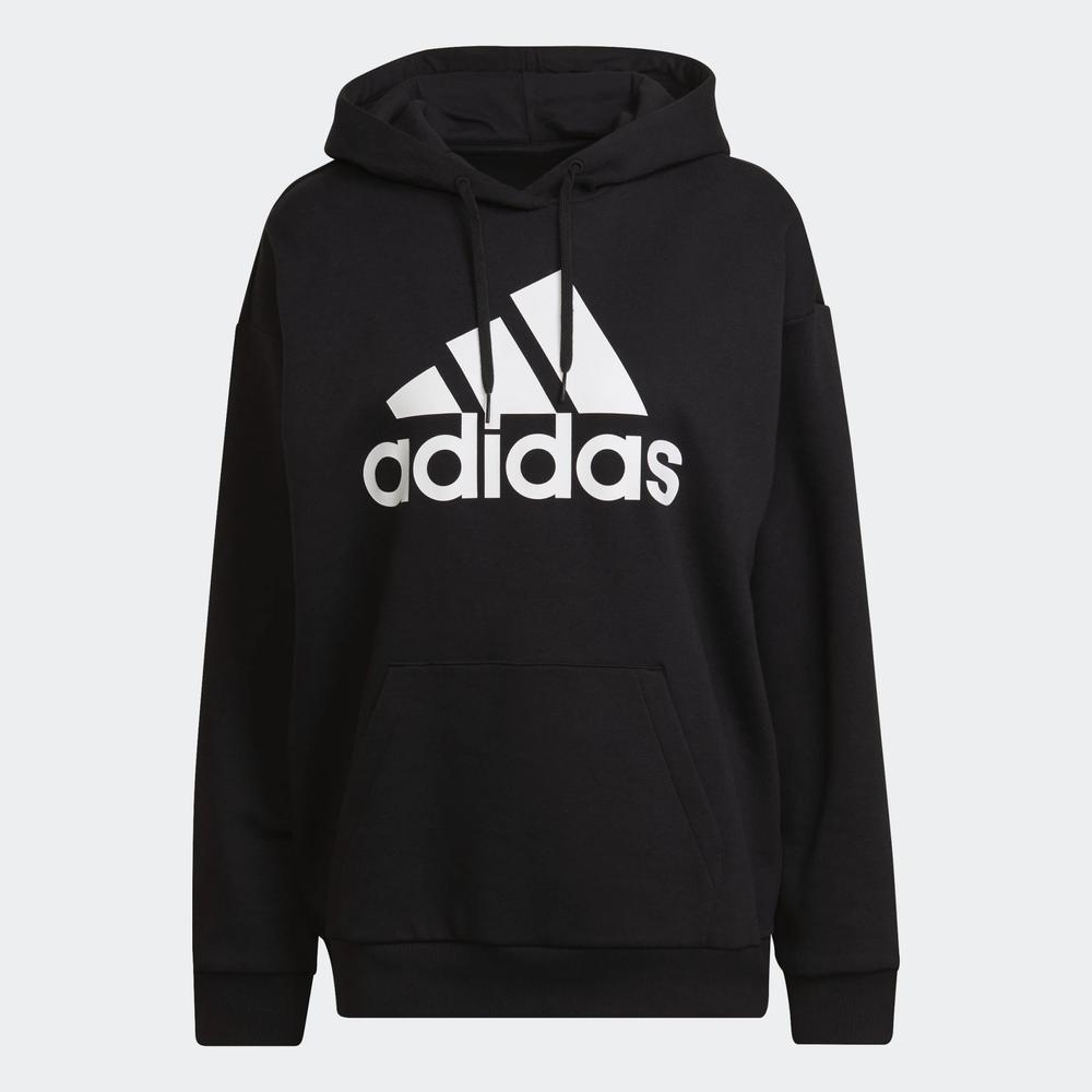 Mikina adidas Essentials Logo Boyfriend Fleece Hoodie HD1756 - černé