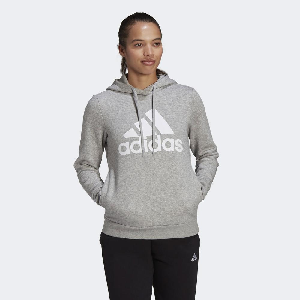 Mikina adidas Loungewear Essentials Logo Fleece Hoodie GL0719 - šedivé
