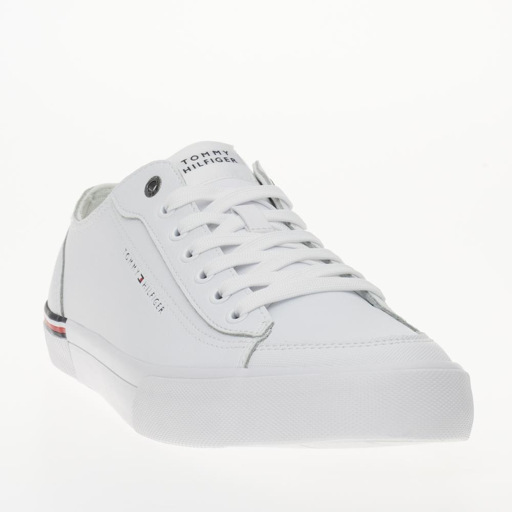Boty Tommy Hilfiger Corporate Vulc Leather FM0FM04953-YBS - bílé