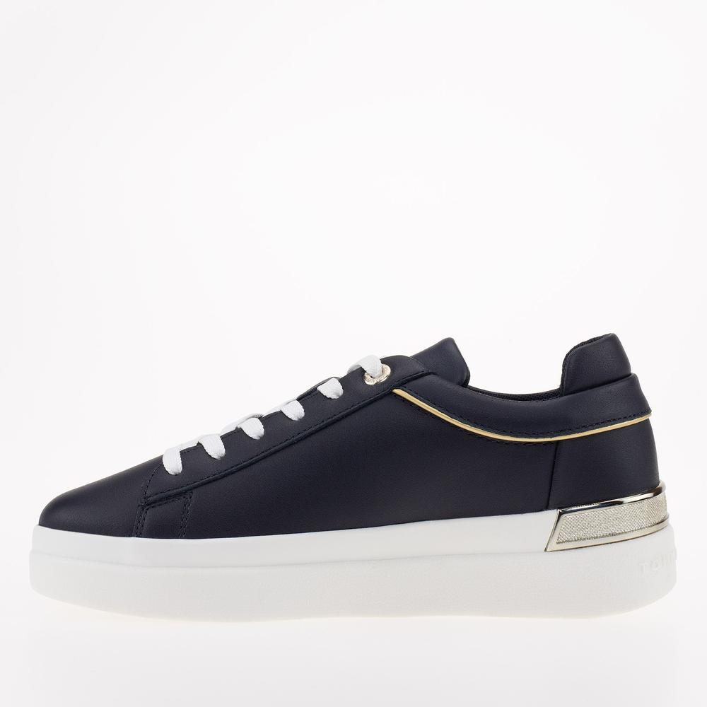 Boty Tommy Hilfiger Lux Metallic Cupsole FW0FW07030-DW6 - tmavě modrě