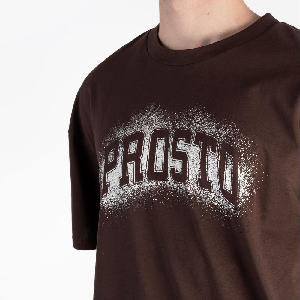 Tričko Prosto Jung Dark KL251MTEE1093 - hnědé