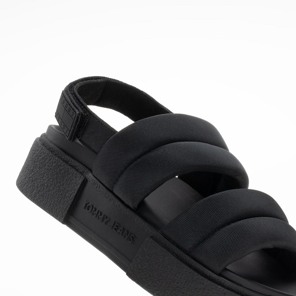 Žabky Tommy Jeans Flatform Sandal EN0EN02802-BDS - černé