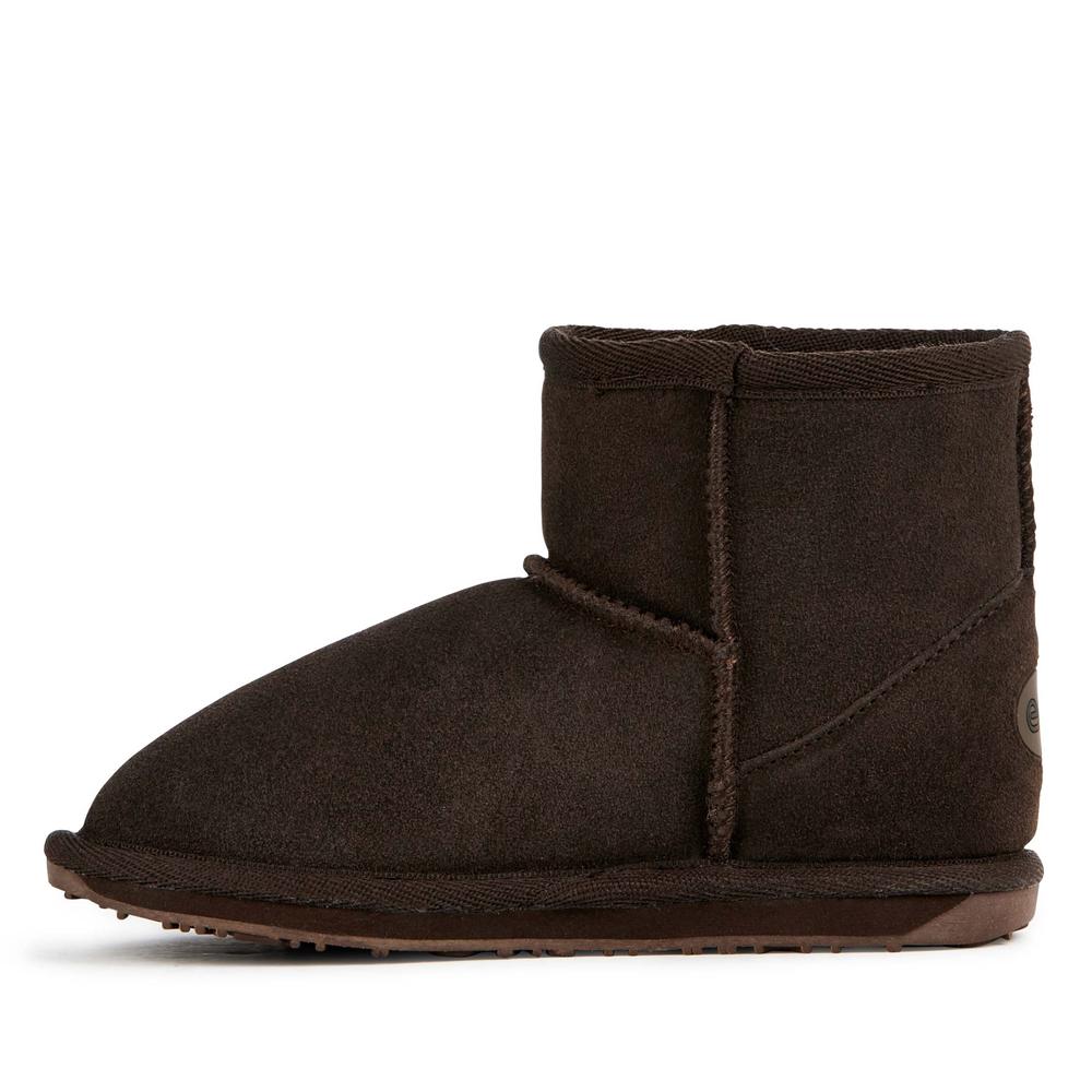 Dětské boty Emu Australia Wallaby Mini Teens T10103CHOC - hnědé