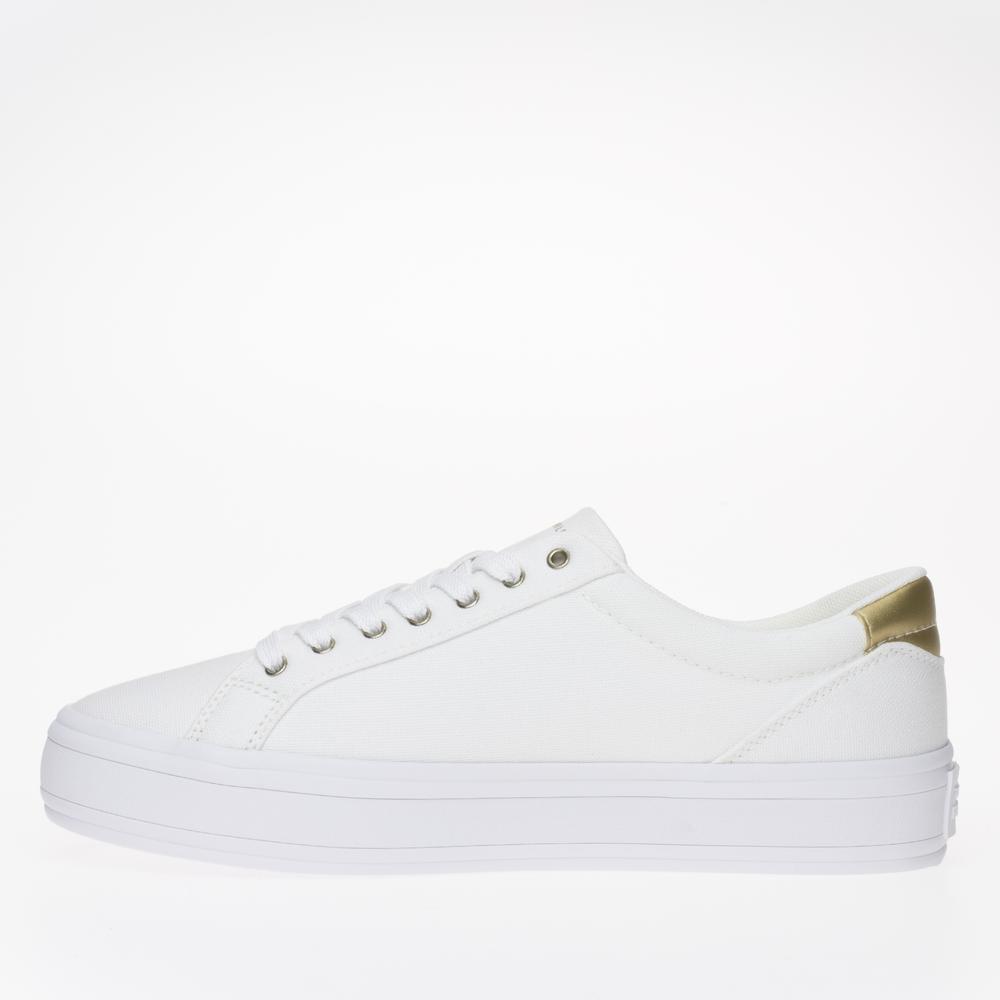 Boty Tommy Hilfiger Essential Vulc Canvas FW0FW07682-YBS - bílé