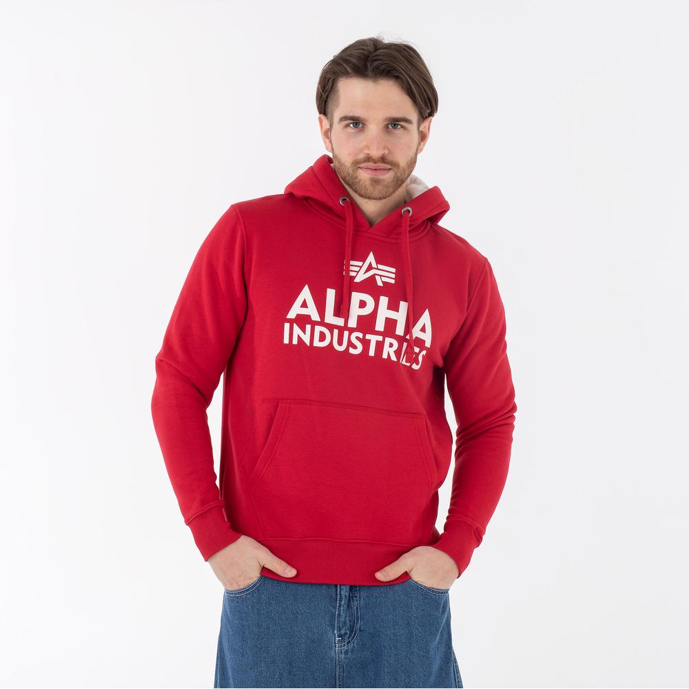 Mikina Alpha Industries Foam Print Hoodie 143302328 - červené
