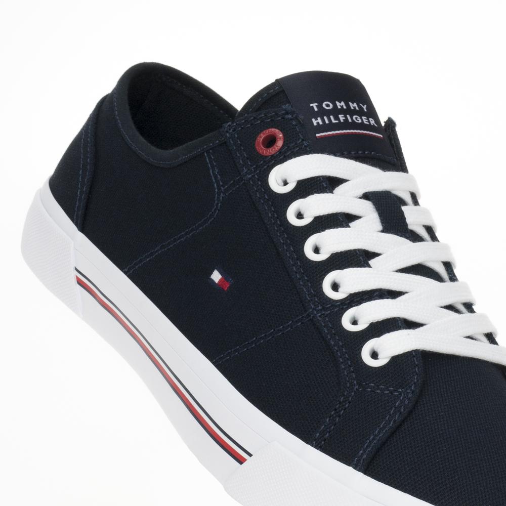 Boty Tommy Hilfiger Core Corporate Vulc Canvas FM0FM04560-DW5 - tmavě modrě