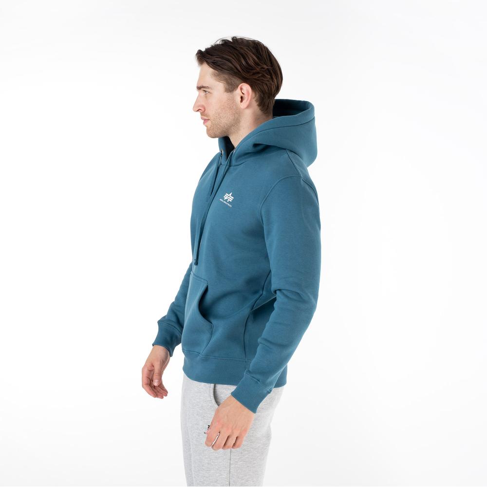 Mikina Alpha Industries Basic Hoody Small Logo 196318678 - modré