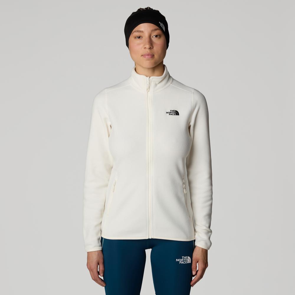 Blúza The North Face 100 Glacier Full-Zip Fleece 0A855O4HP1 - bílé