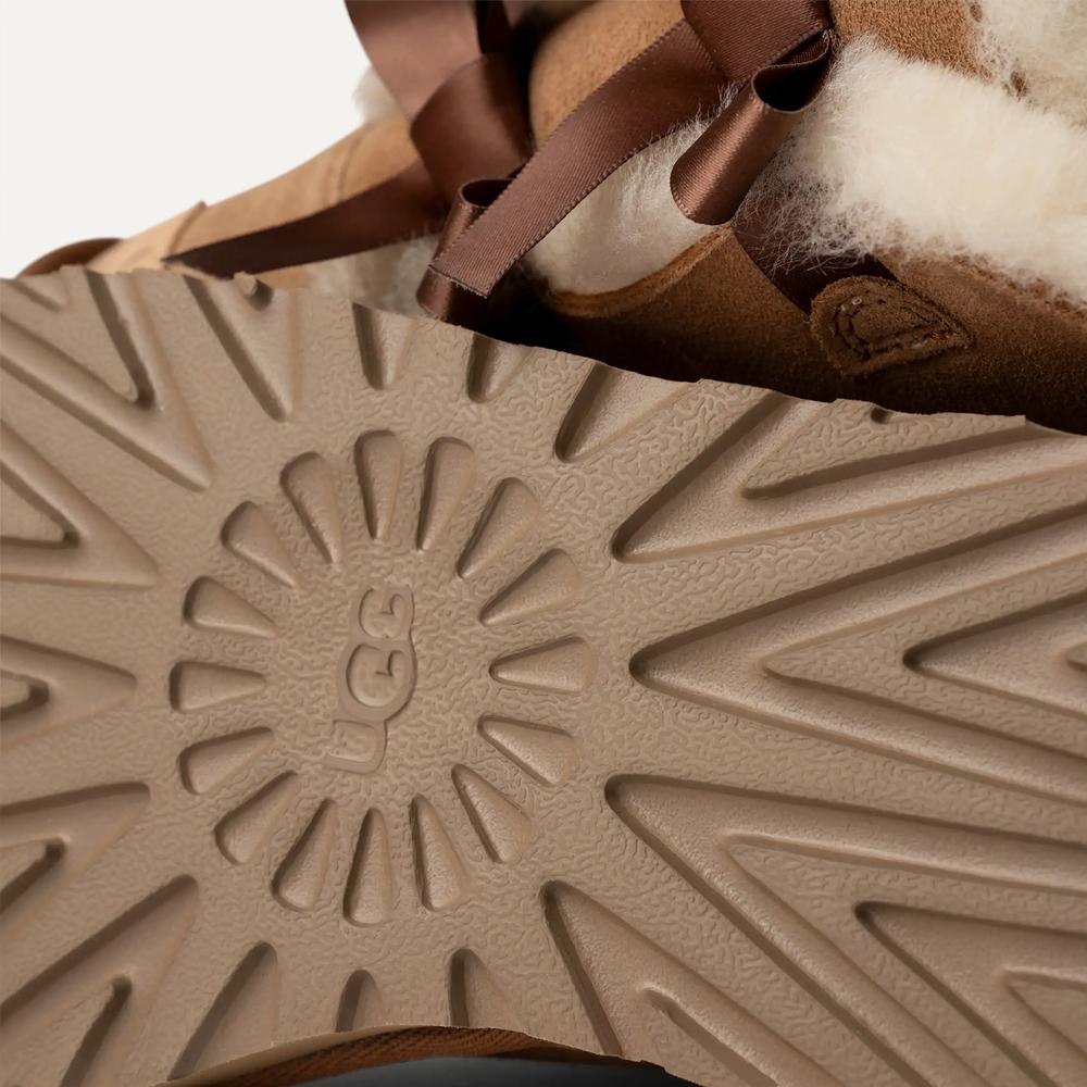 Boty dámské UGG W Bailey Bow II 1016225-CHE - hnedé