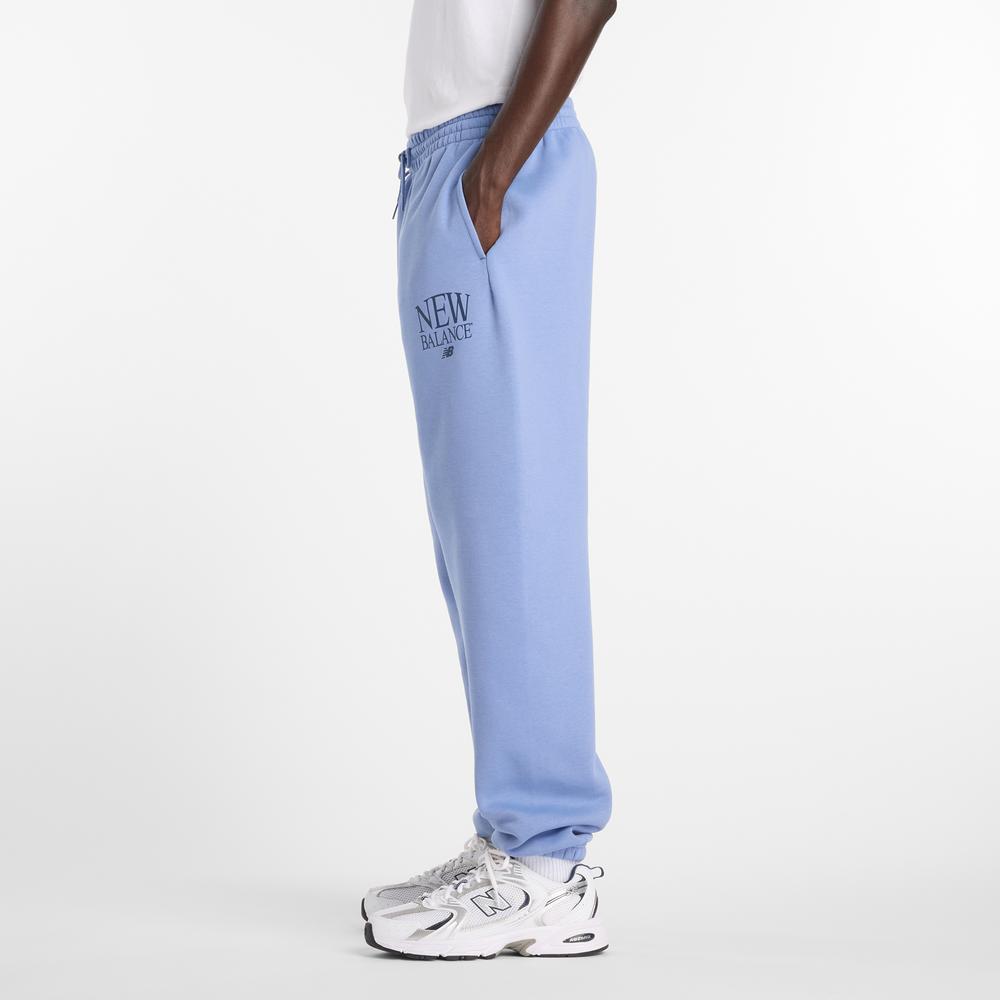 Pánské kalhoty New Balance Reimagined Fleece Jogger MB61E74AAA3 - modré