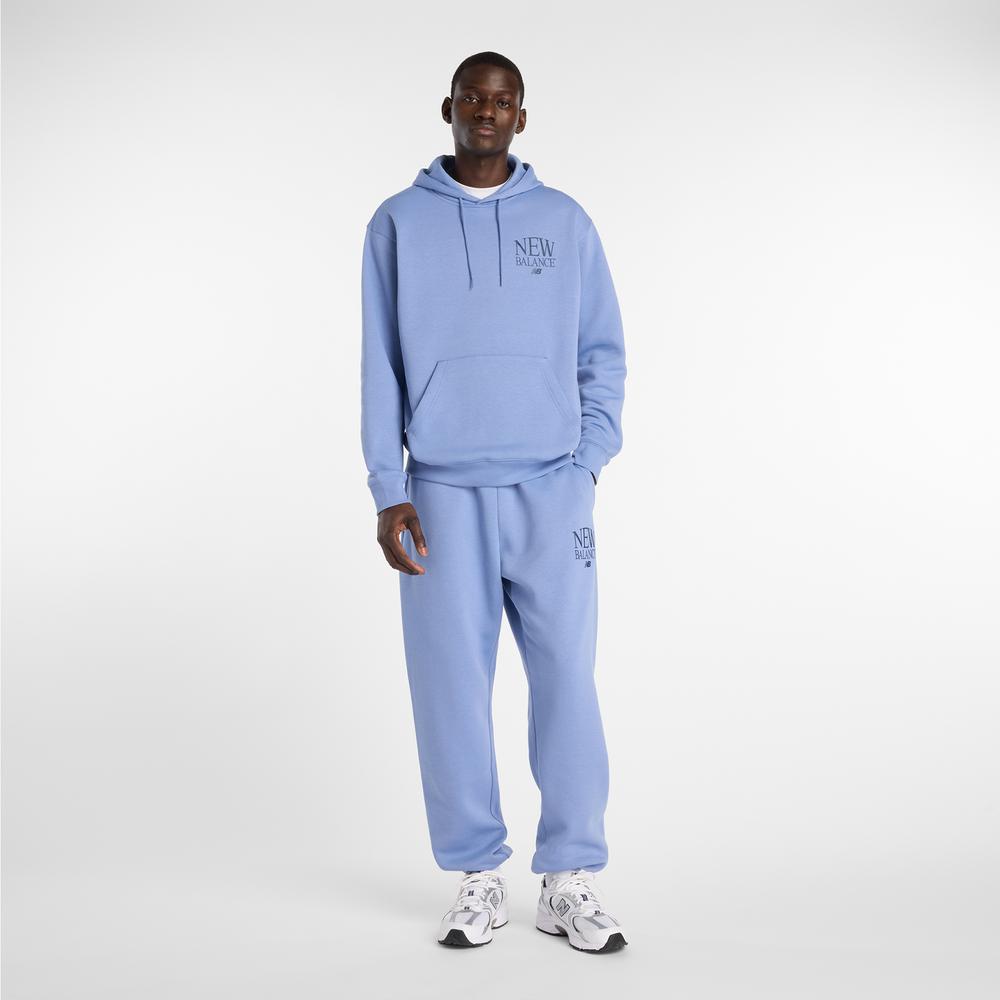 Pánská mikina New Balance Reimagined Fleece HoodieMT61L713AA3 - modré