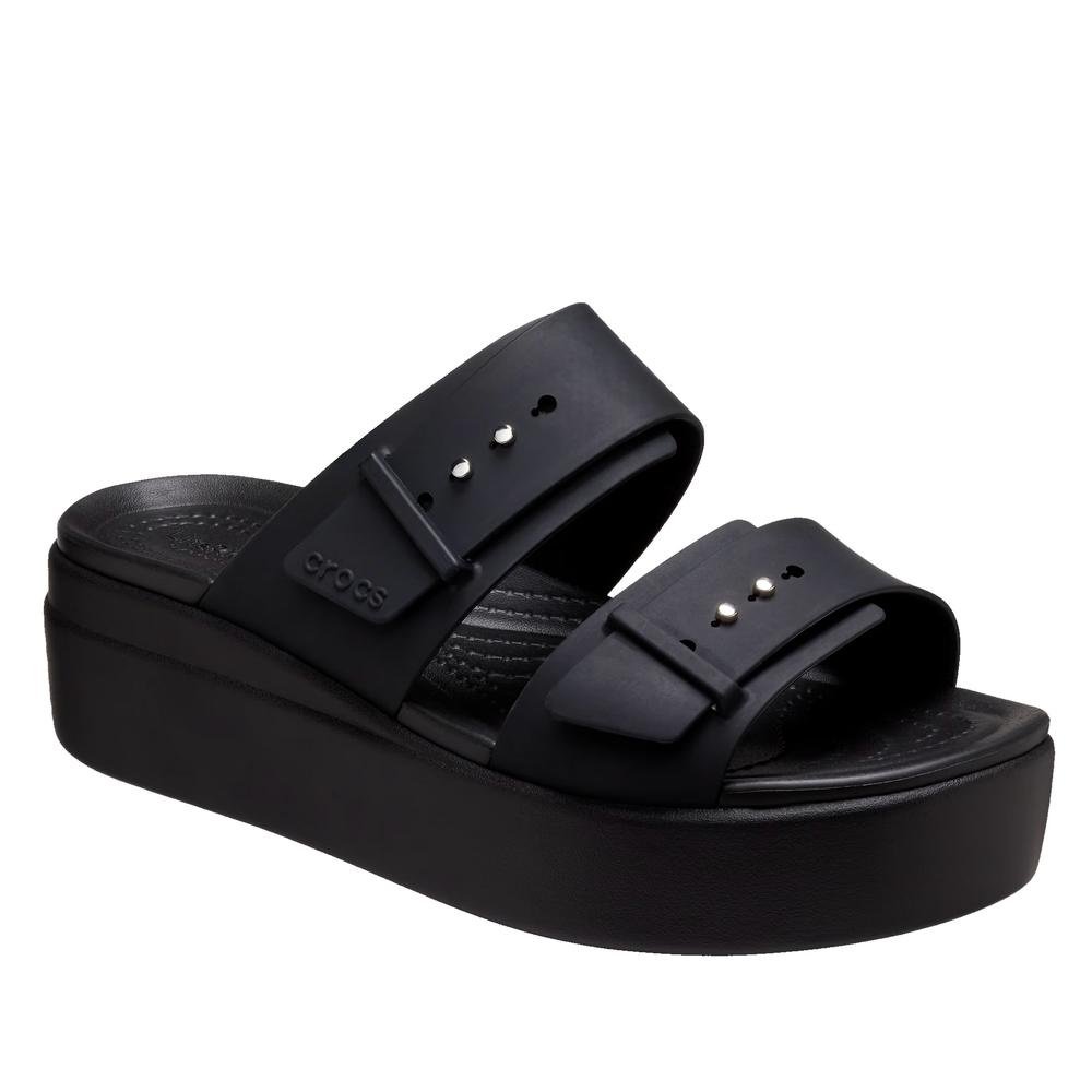 Žabky Crocs Brooklyn Buckle 207431-001 - černé