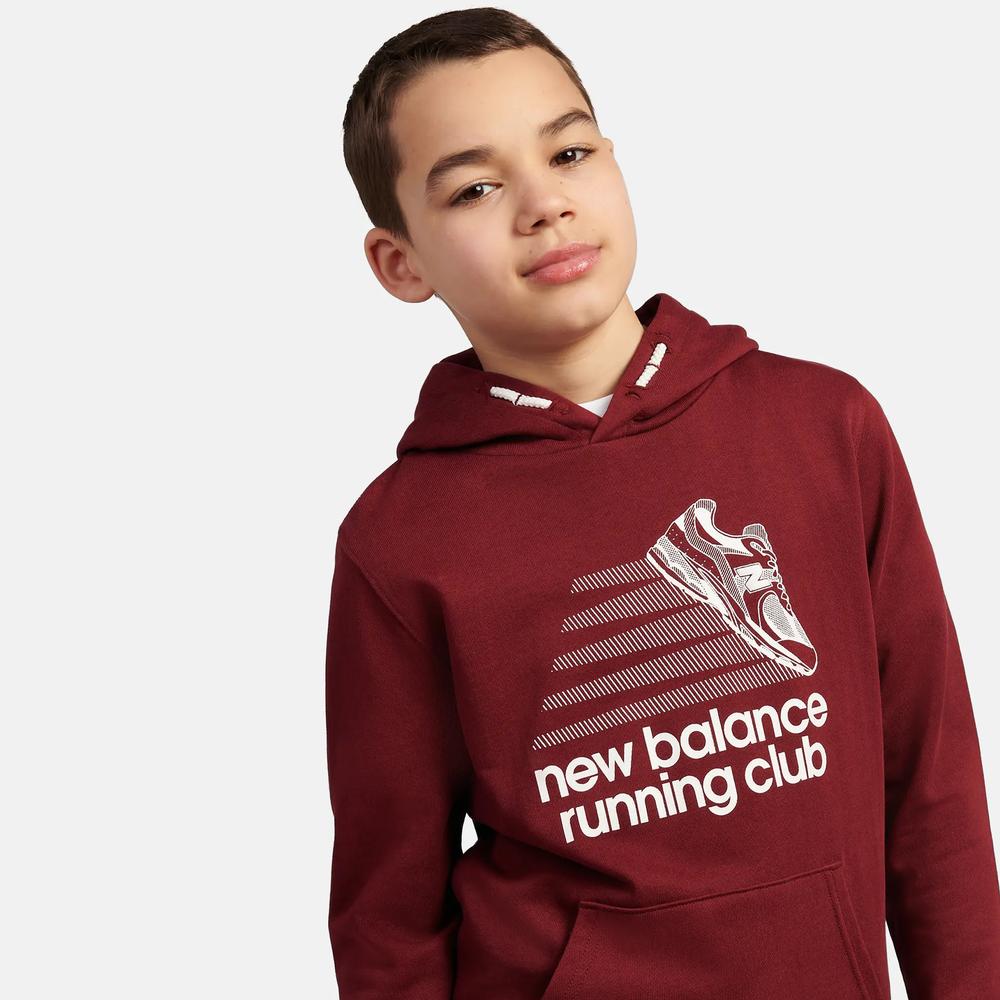 Dětské mikina New Balance LAKB0347MHB - bordové