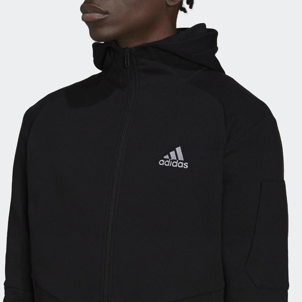 Mikina adidas Essentials 4 Gameday Full-Zip Hoodie HE1811 - černé