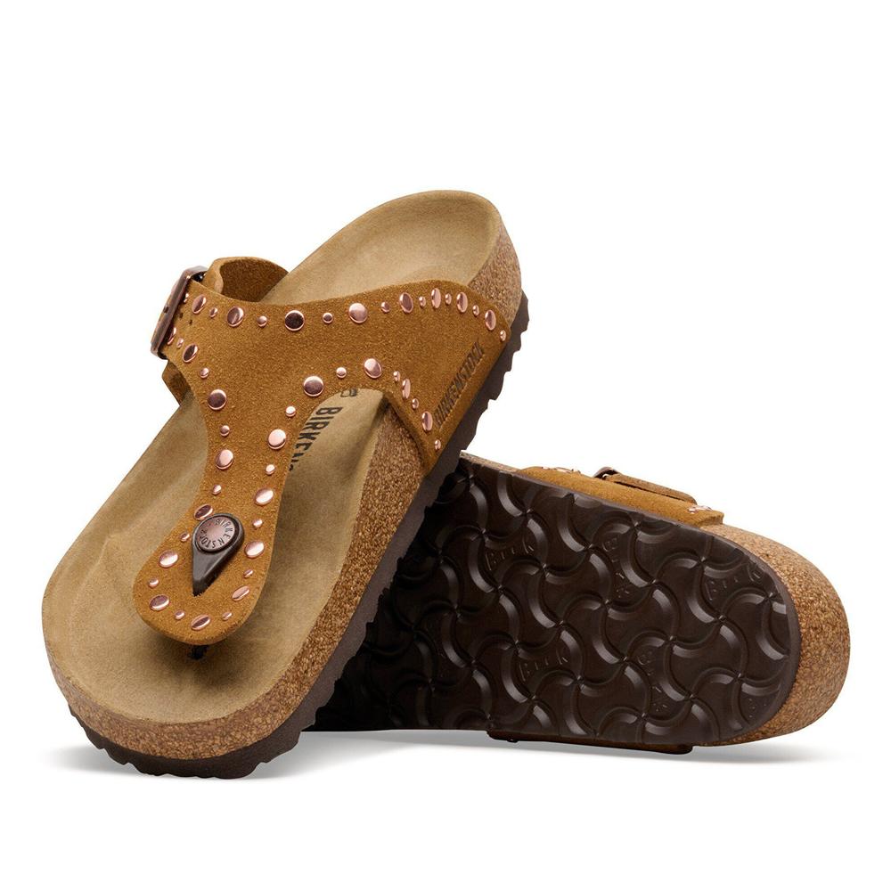 Dámské Žabky Birkenstock Gizeh Rivet 1031649 - hnedé
