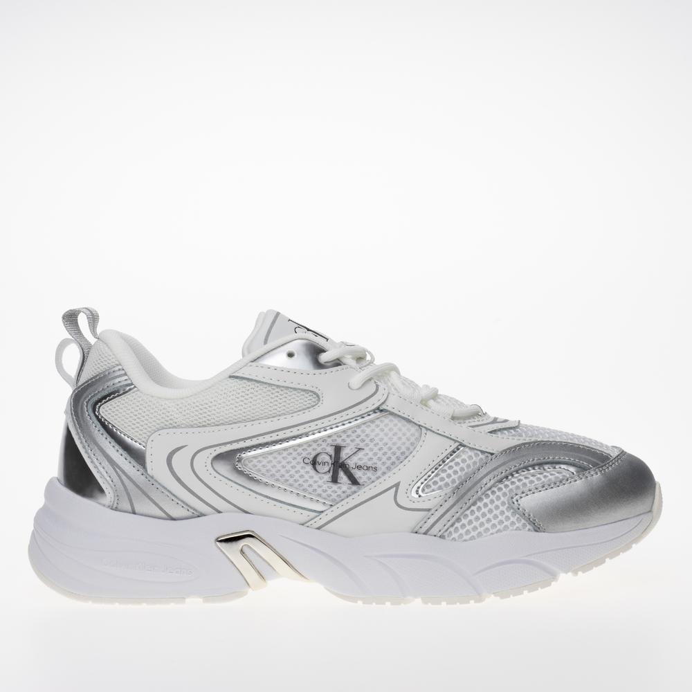 Boty Calvin Klein Retro Tennis Low Lace MH ML MR YW0YW01381-01V - bílé