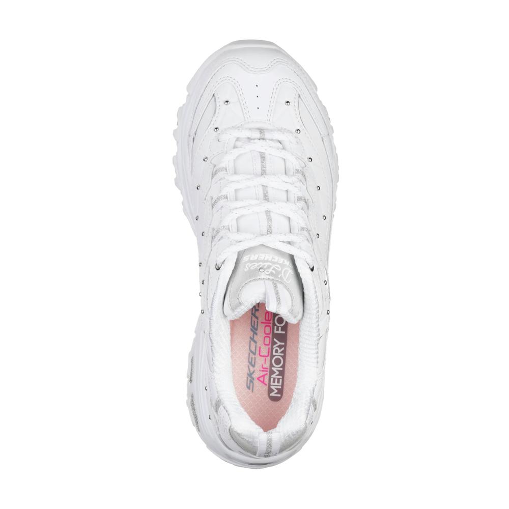 Dámské boty Skechers D'Lites Glamour Feels 13087WSL - bílé