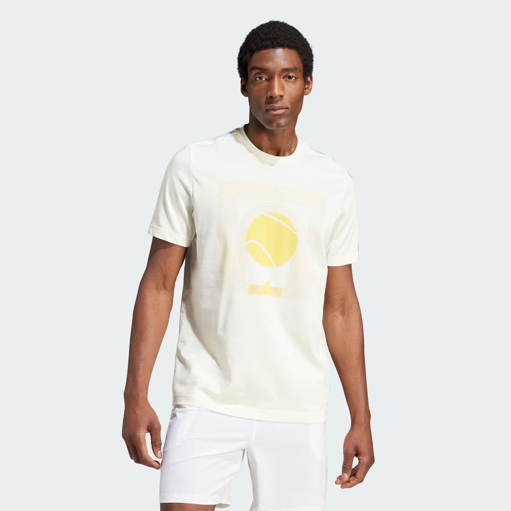 Tričko adidas Aeroready Tennis ARC De Ball IS2414 - bílé