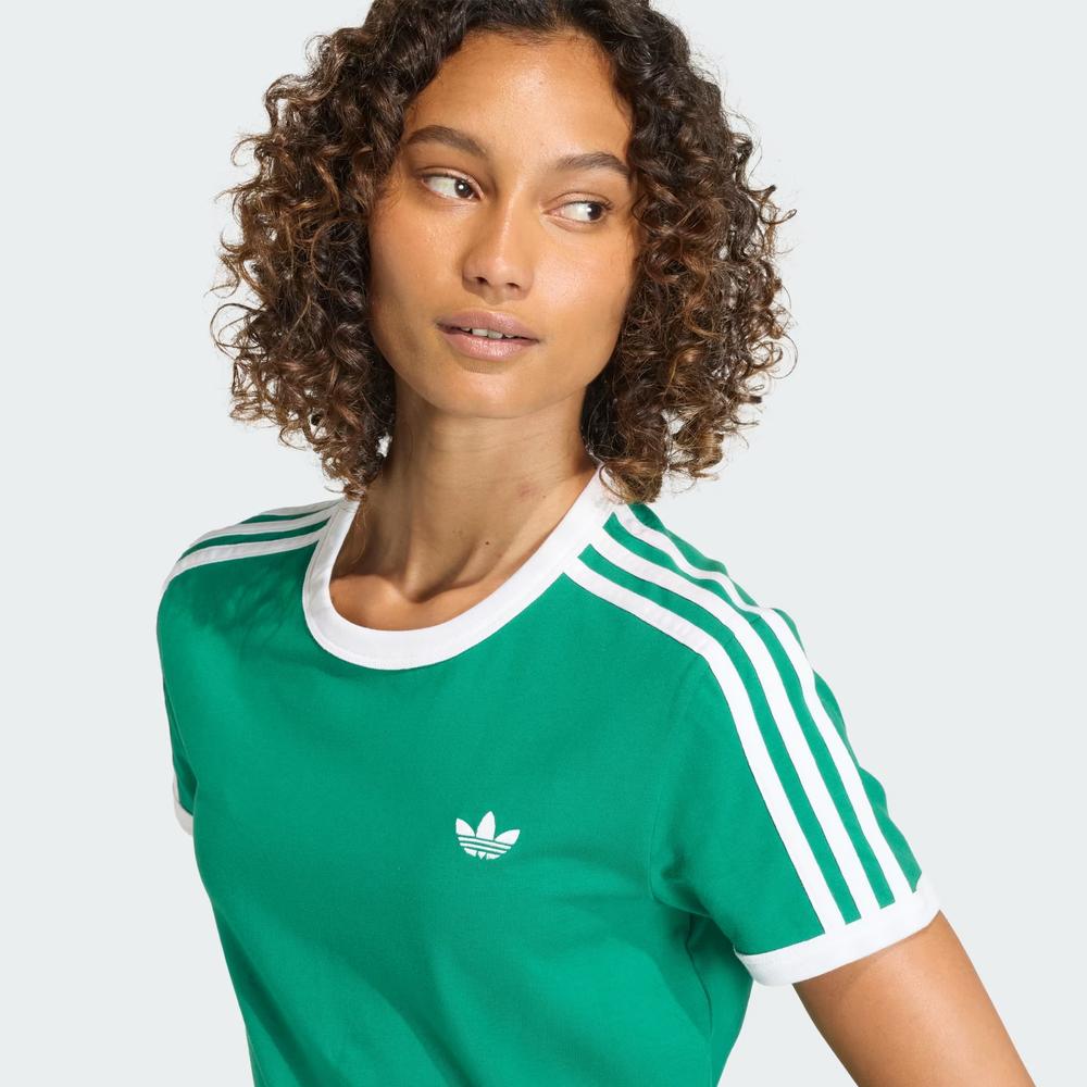Dámská tričko adidas Originals 3-Stripes Slim KD3681 - zelené
