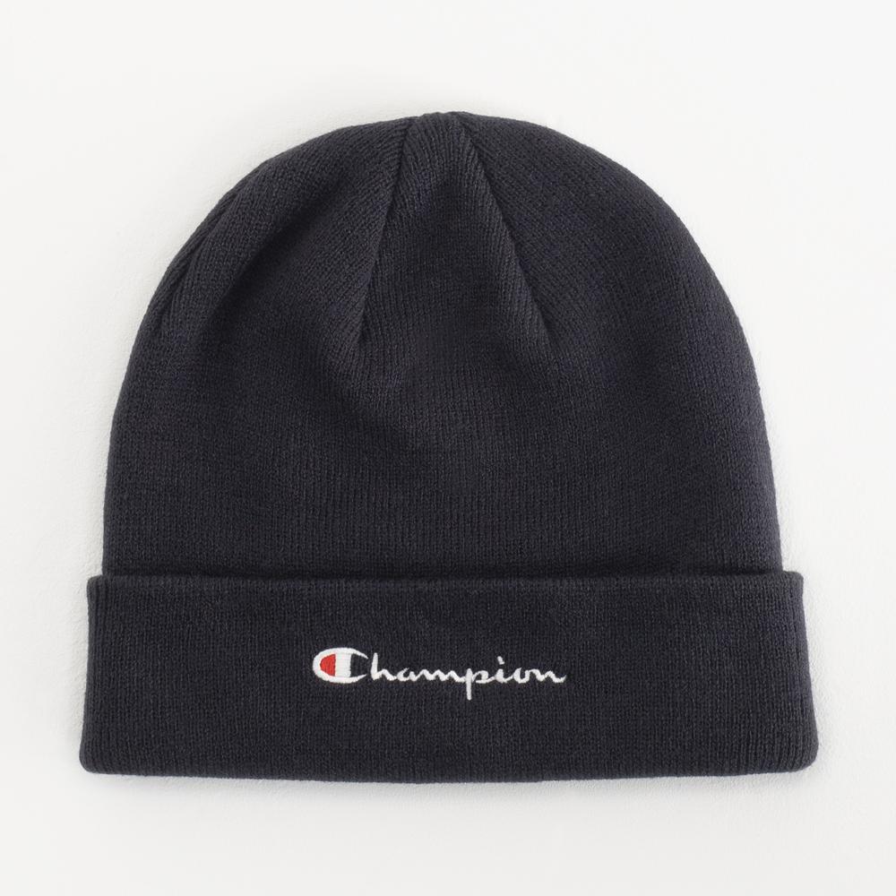 Čepice Champion Script Logo Beanie 806064-BS501 - tmavě modrě