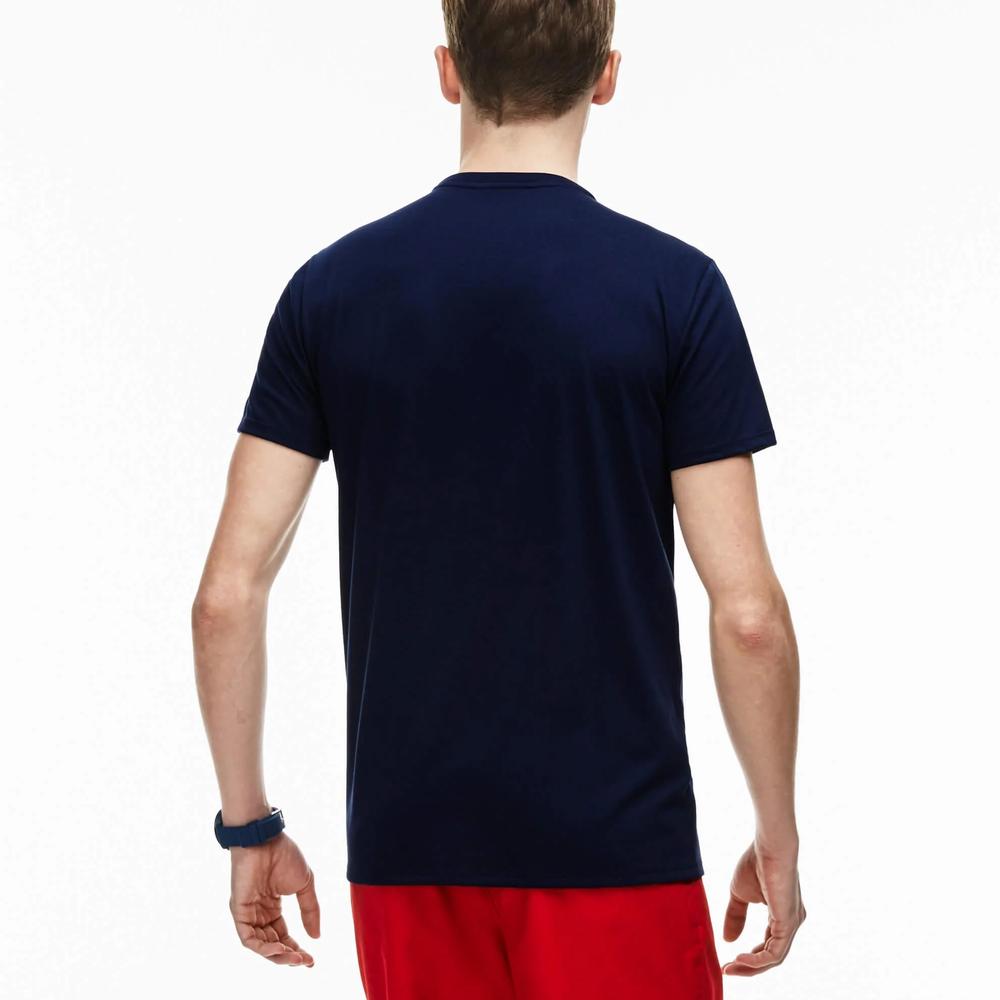 Tričko Lacoste Crew Neck Pime Cotton Jersey TH6709-166 - tmavě modrě