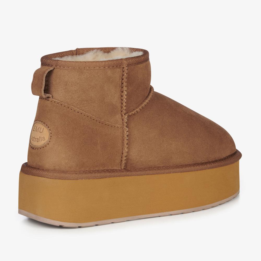 Boty Emu Australia Stinger Micro Flatform W13082CHES - hnědé