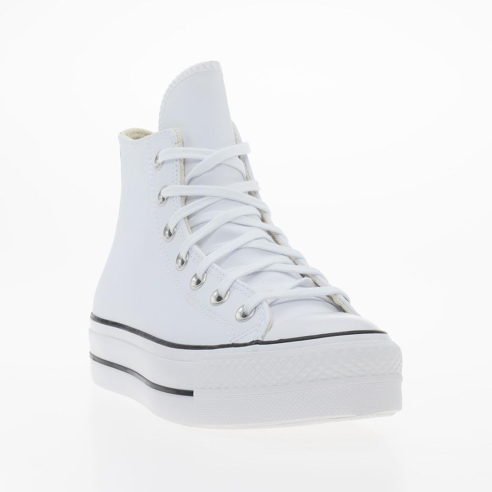 Boty Converse Chuck Taylor All Star Lift Platform Leather 561676C - bílé