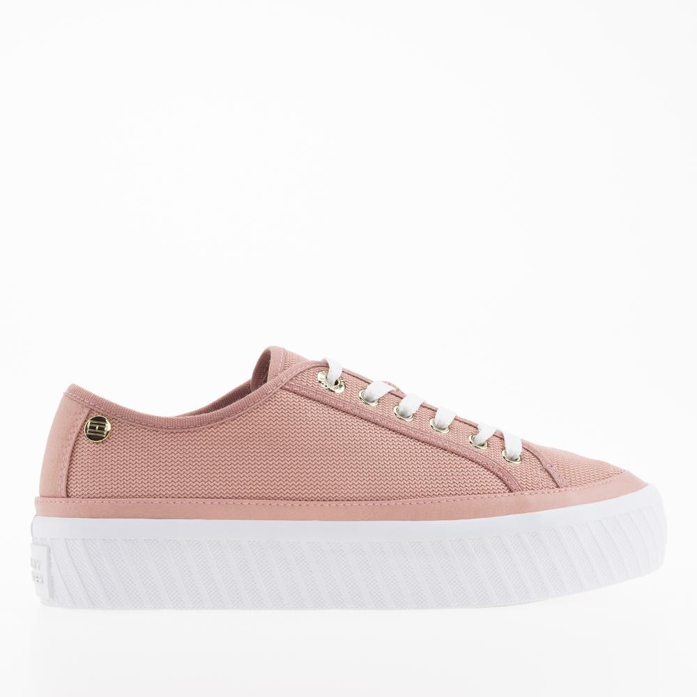 Boty Tommy Hilfiger Platform Vulcanized FW0FW07156-TQS - růžové
