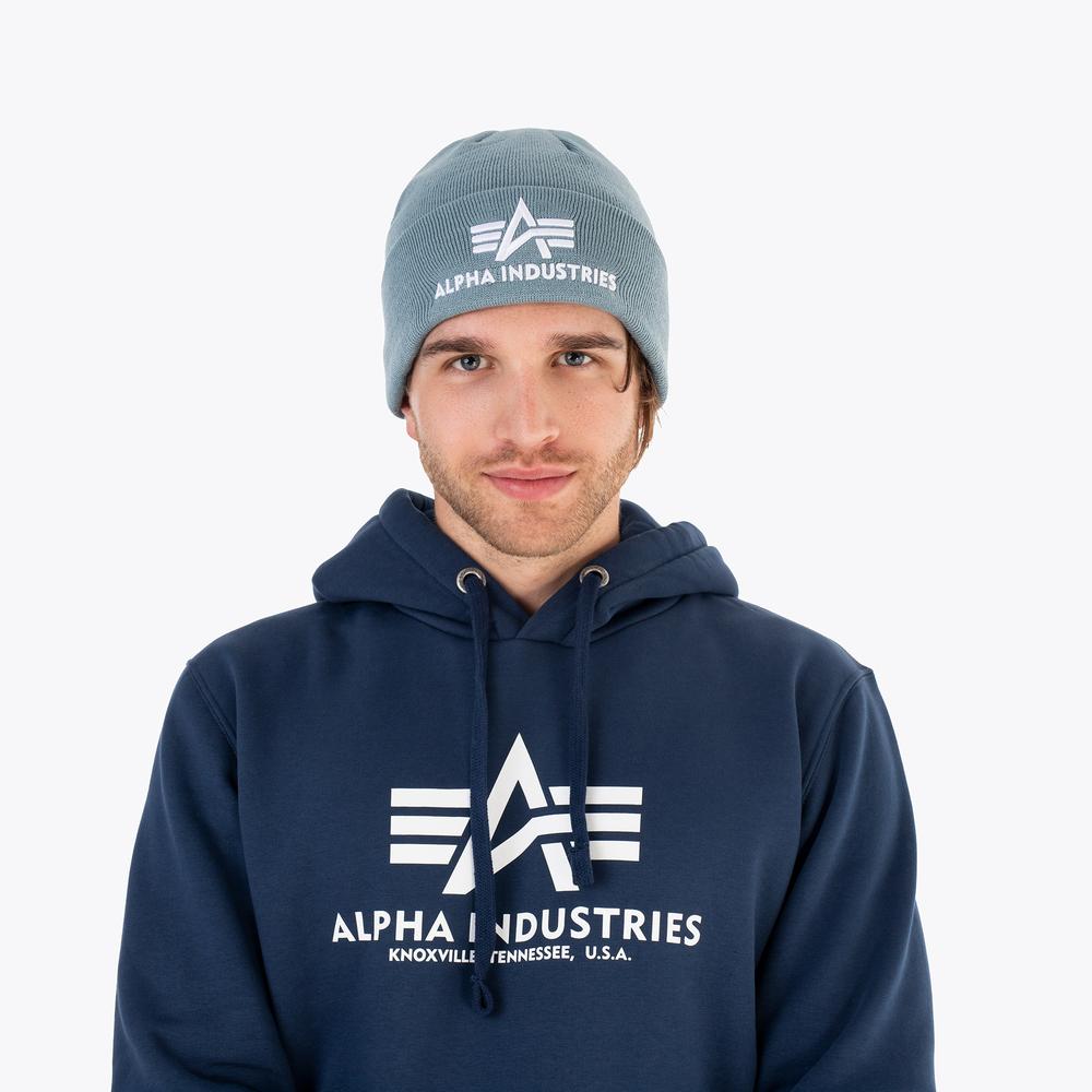 Čepice Alpha Industries 3D Beanie 168910134 - modré