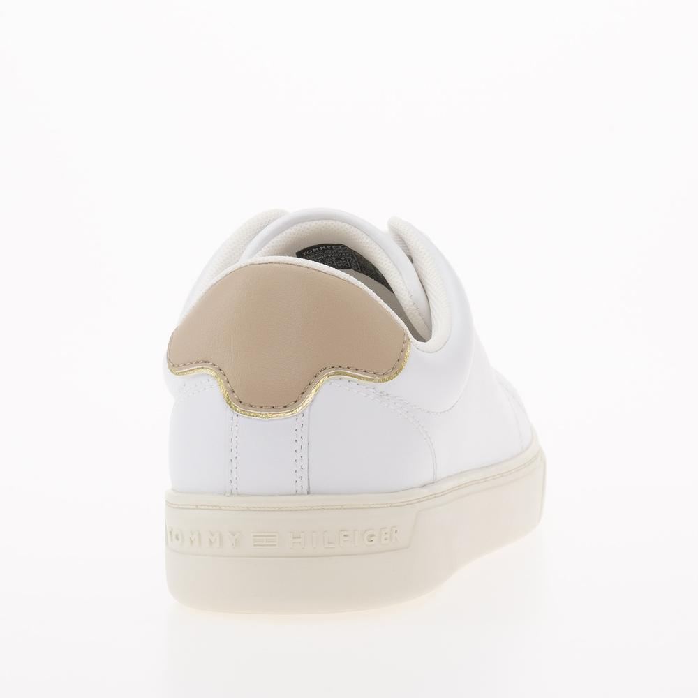 Boty Tommy Hilfiger Essential Leather Flag Cupsole FW0FW07427-0LH - bílé