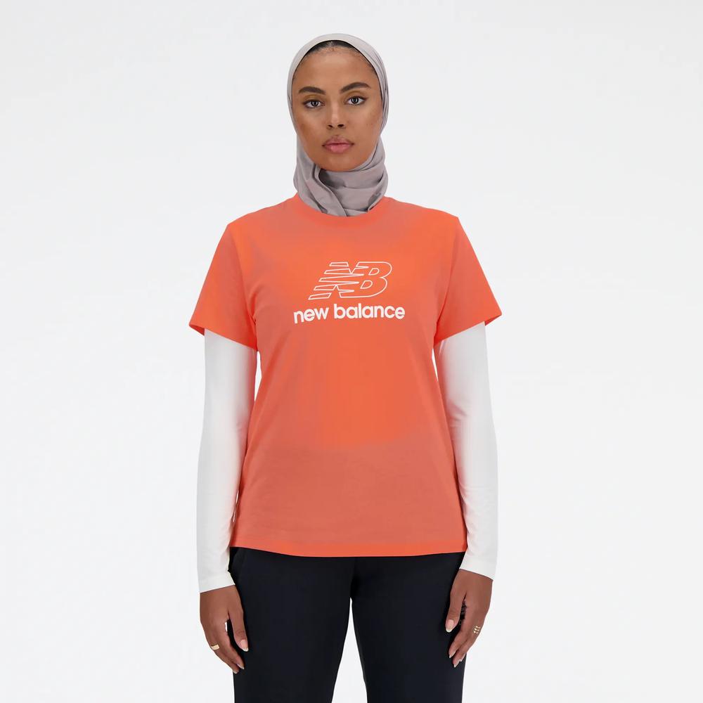 Dámské tričko New Balance WT41816GFR - oranžové