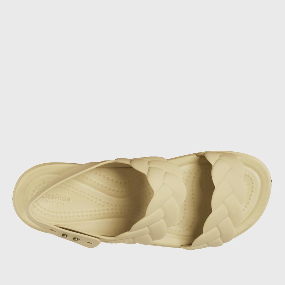 Žabky Crocs Brooklyn Woven Low Wedge 209977-212 - béžové