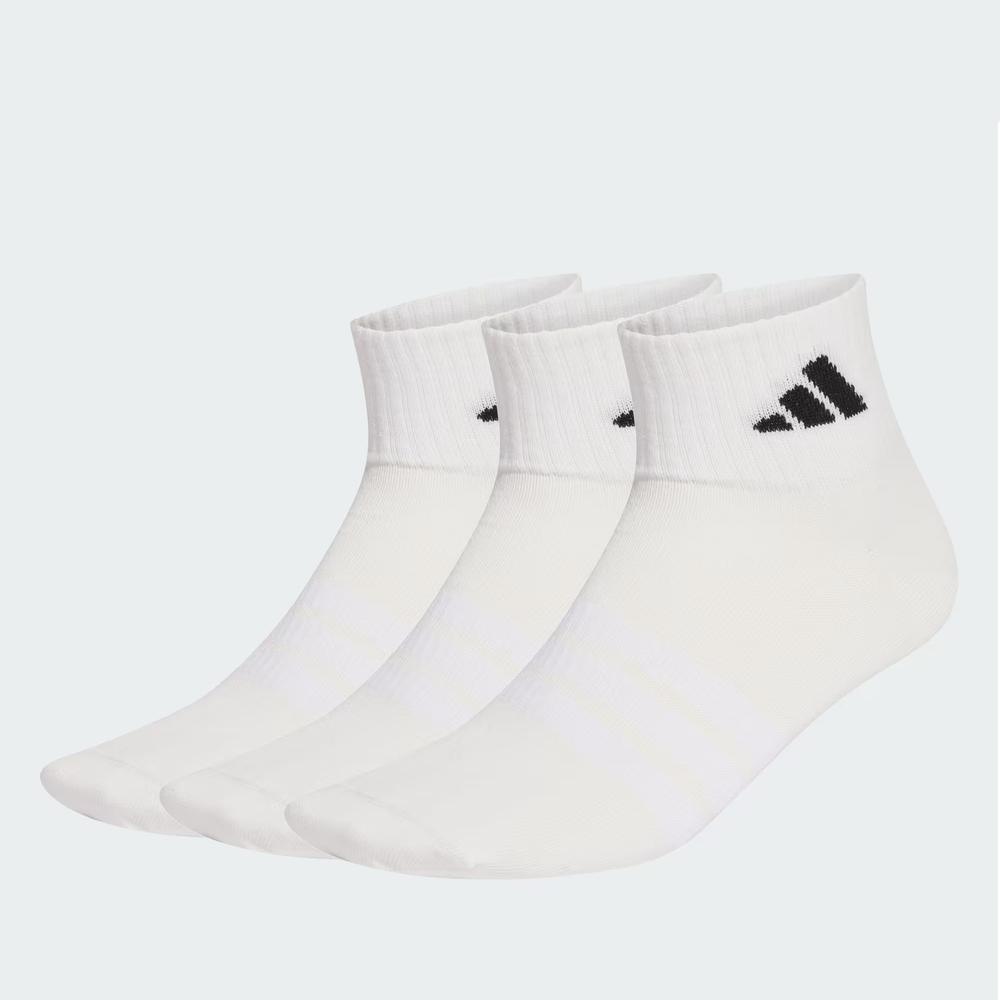 Ponožky unisex adidas Sportswear Thin Light Ankle 3 Pairs JZ0528 - bílé