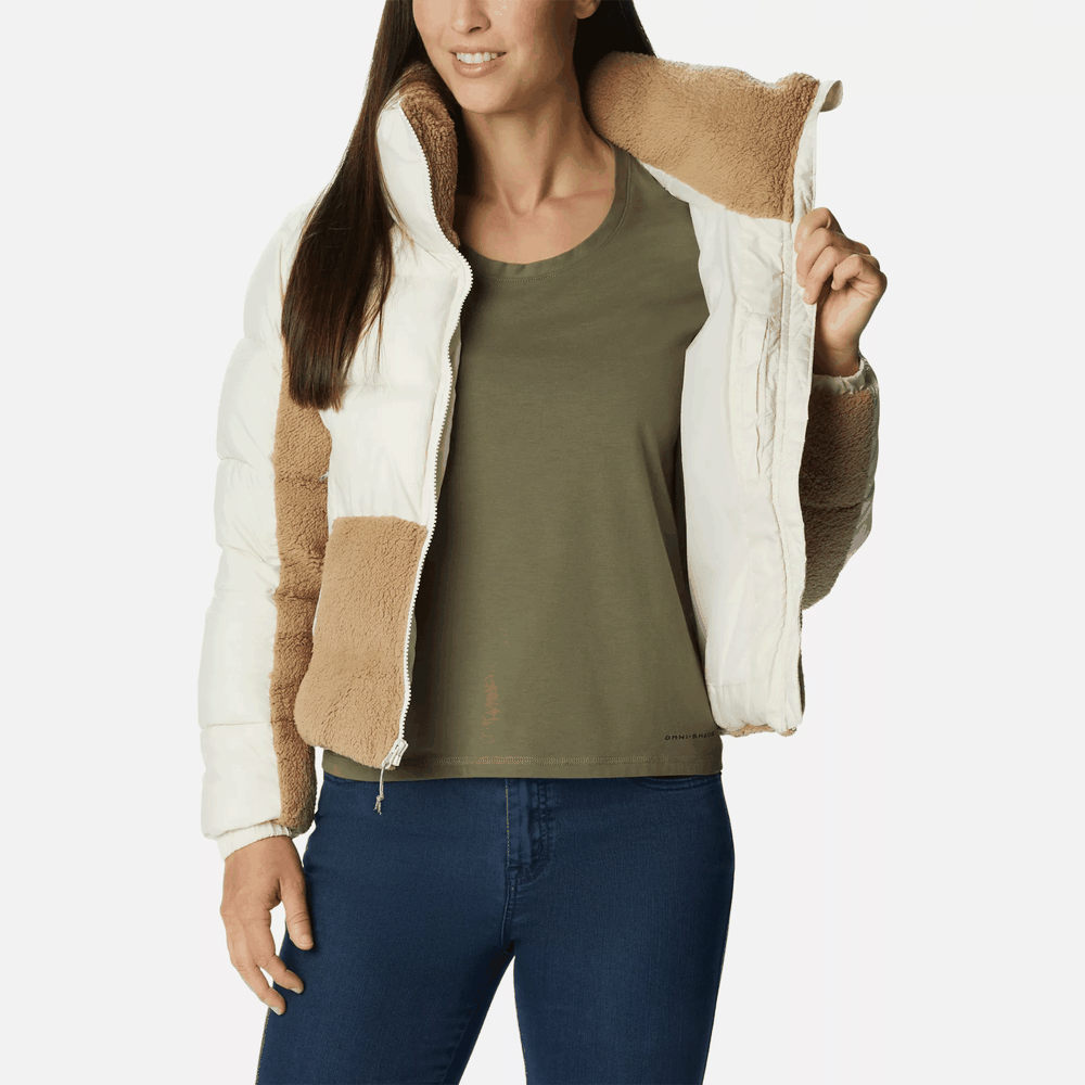 Bunda Columbia Leadbetter Point Sherpa Hybrid Puffer 1955243191 - bílé