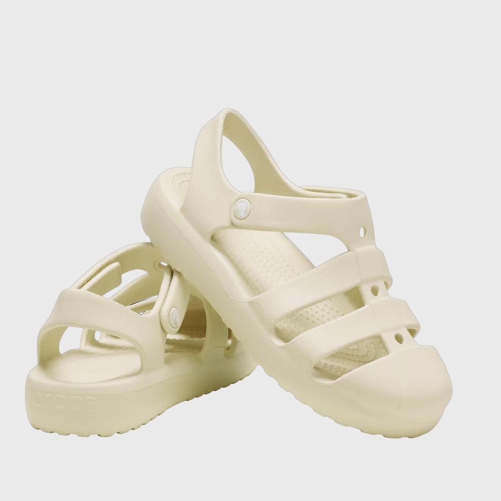 Dětské sandále Crocs Classic Fisherman Sandal 210626-0LH - béžové