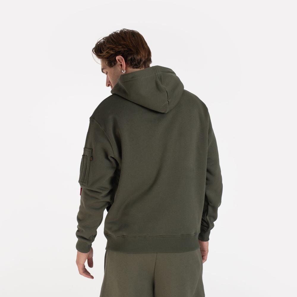 Mikina Alpha Industries 3D Small Logo 148337142 - zelené