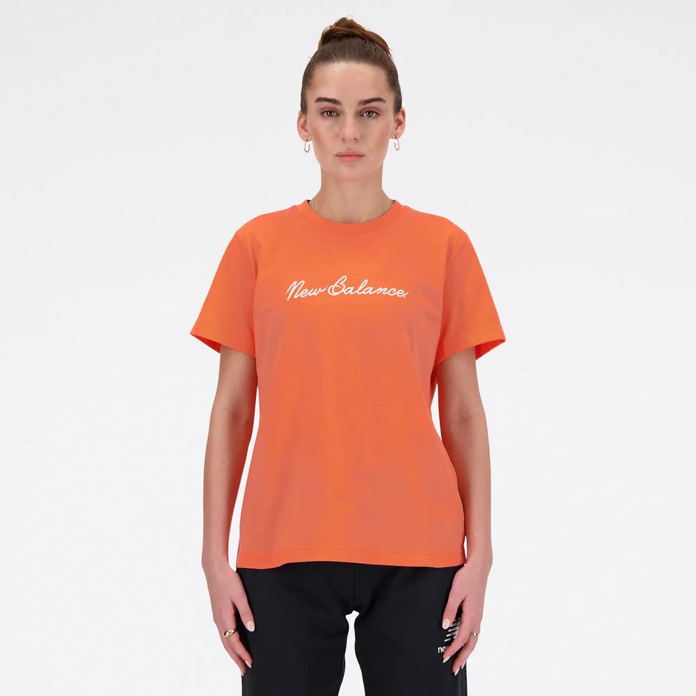 Dámské tričko New Balance WT41909GFR - oranžové
