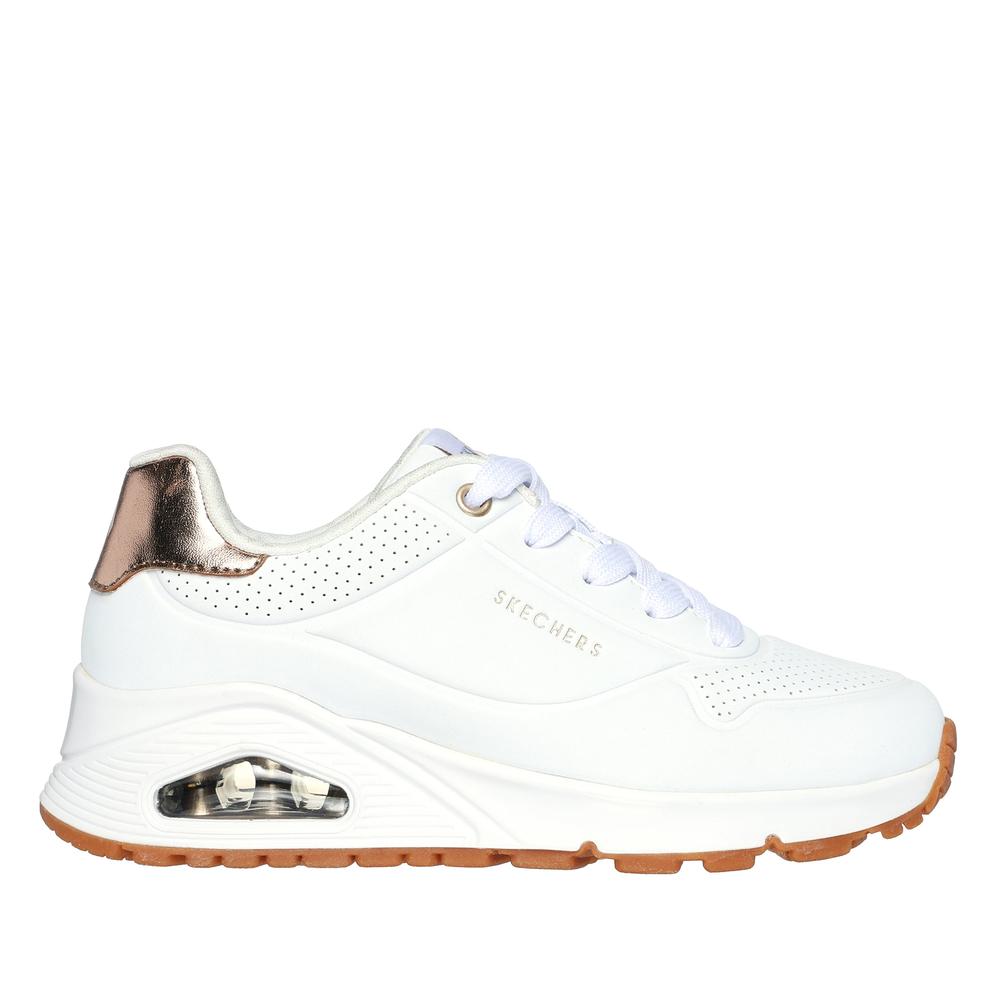Dětské boty Skechers Uno Gen 1 Shimmer Away 310545LWHT - bílé