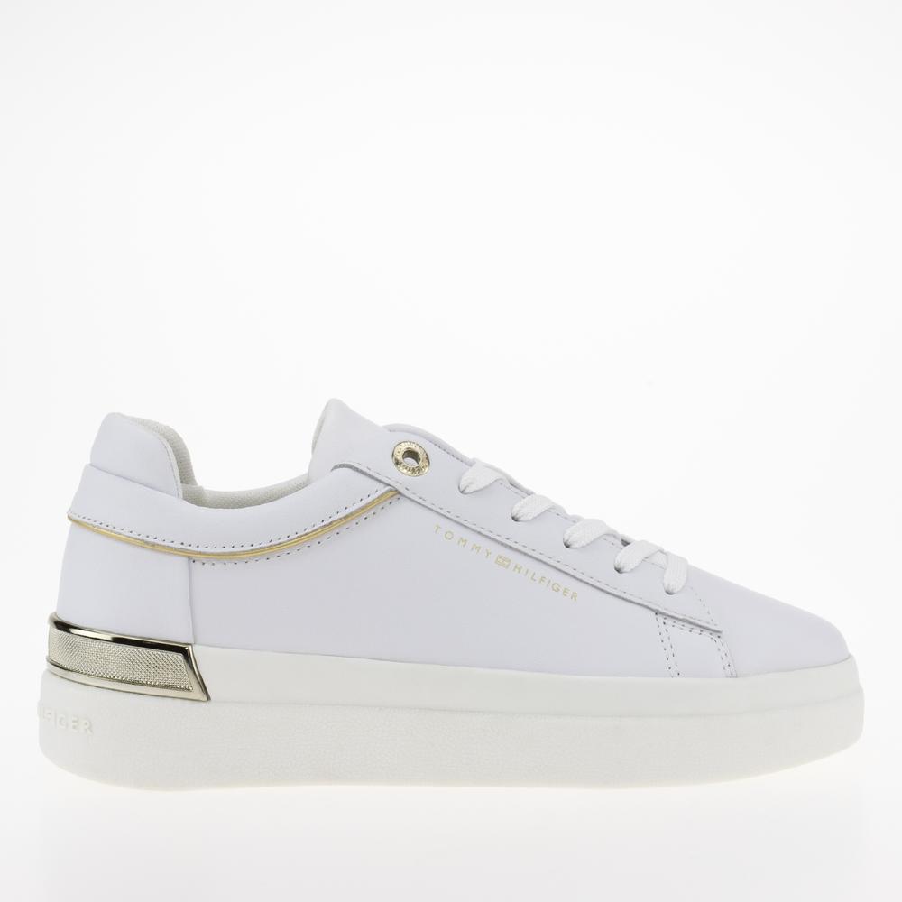 Boty Tommy Hilfiger Lux Metallic Cupsole FW0FW07030-YBS - bílé