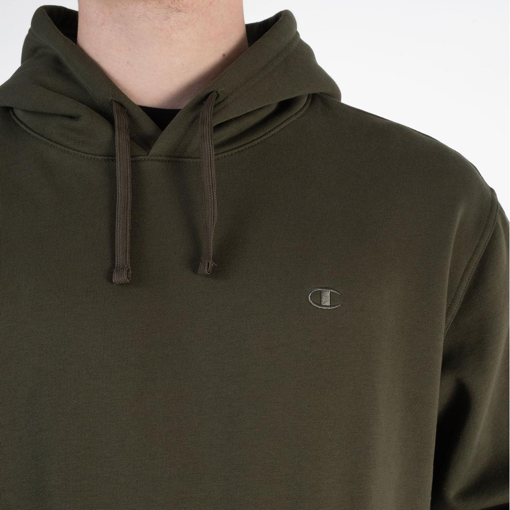 Mikina Champion Tonal Logo Fleece Erkek Siyah Hoodie 220274-GS508 - zelené