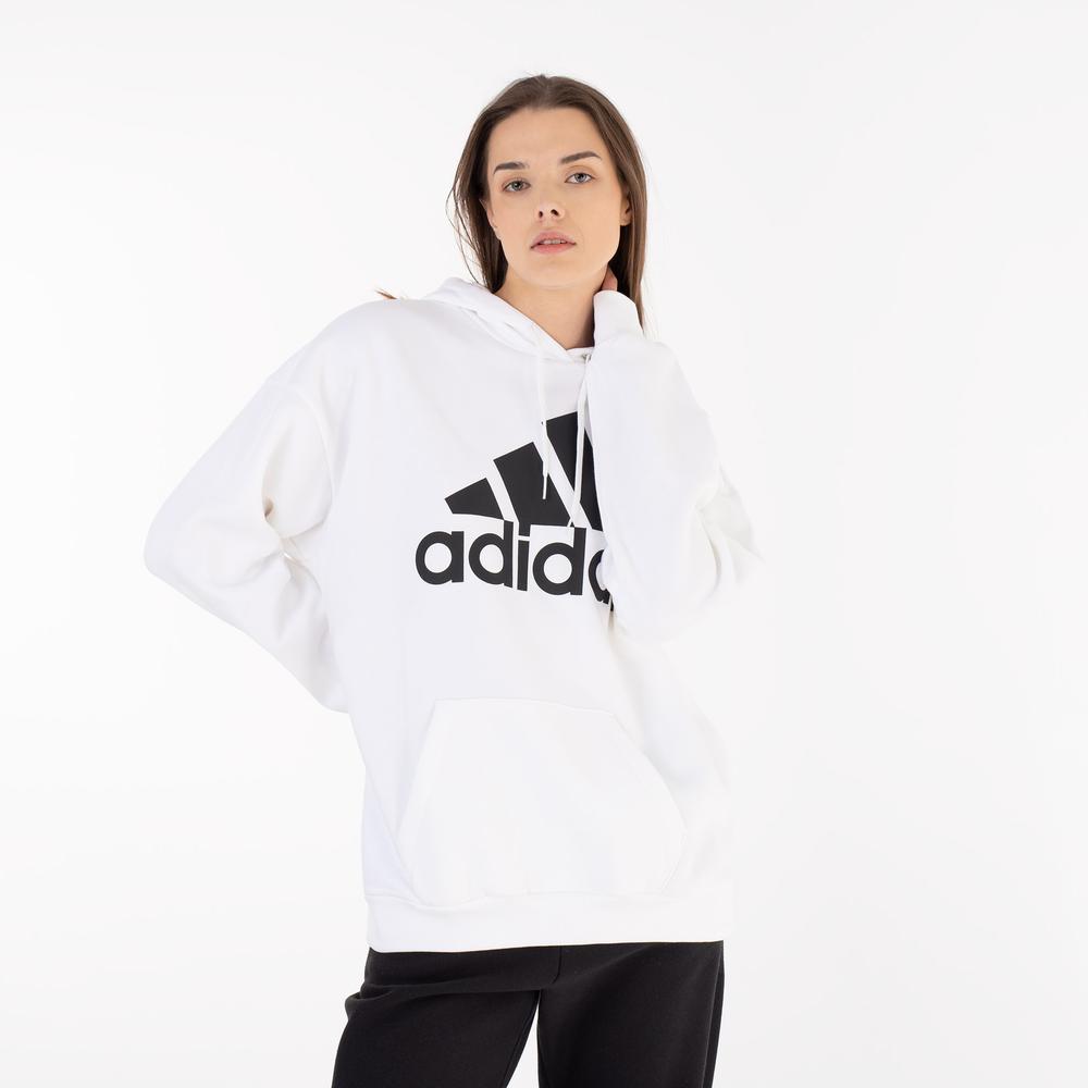 Mikina adidas Essentials Logo Boyfriend Fleece Hoodie HM1893 - bílé