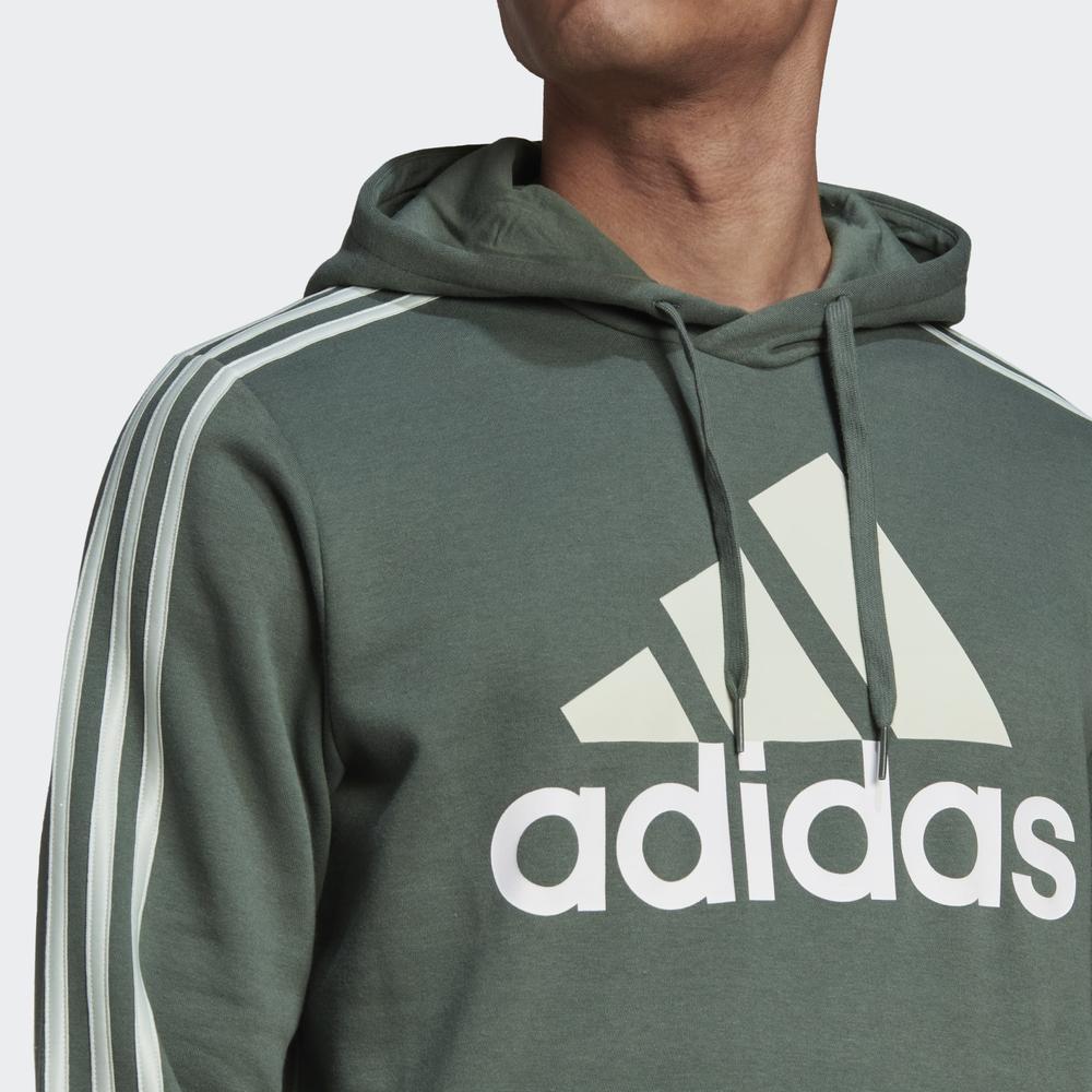Mikina adidas Essentials Fleece 3-Stripes Logo Hoodie HL2241 - zelené