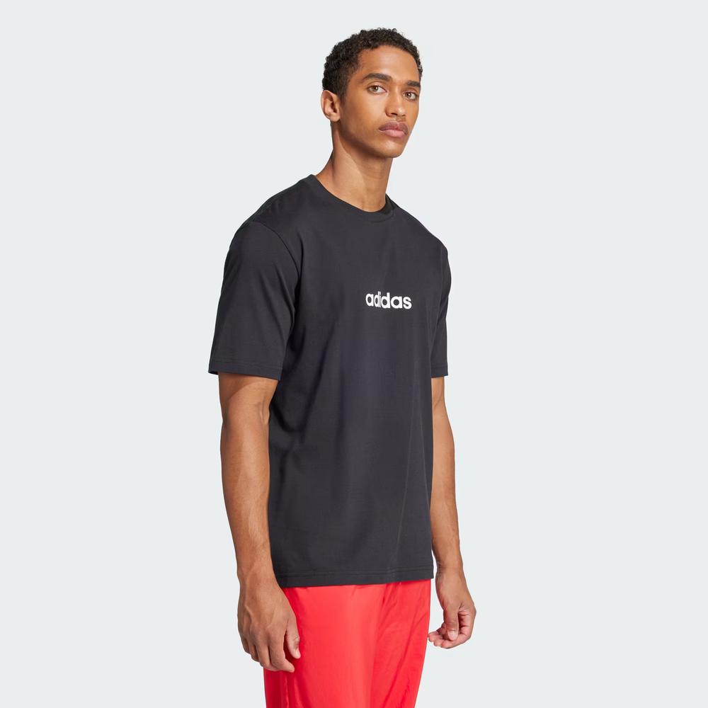 Tričko pánské adidas Sportswear Essentials Linear Single JE8993 - černé
