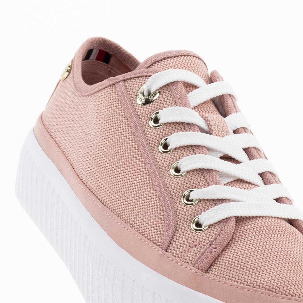 Boty Tommy Hilfiger Platform Vulcanized FW0FW07156-TQS - růžové
