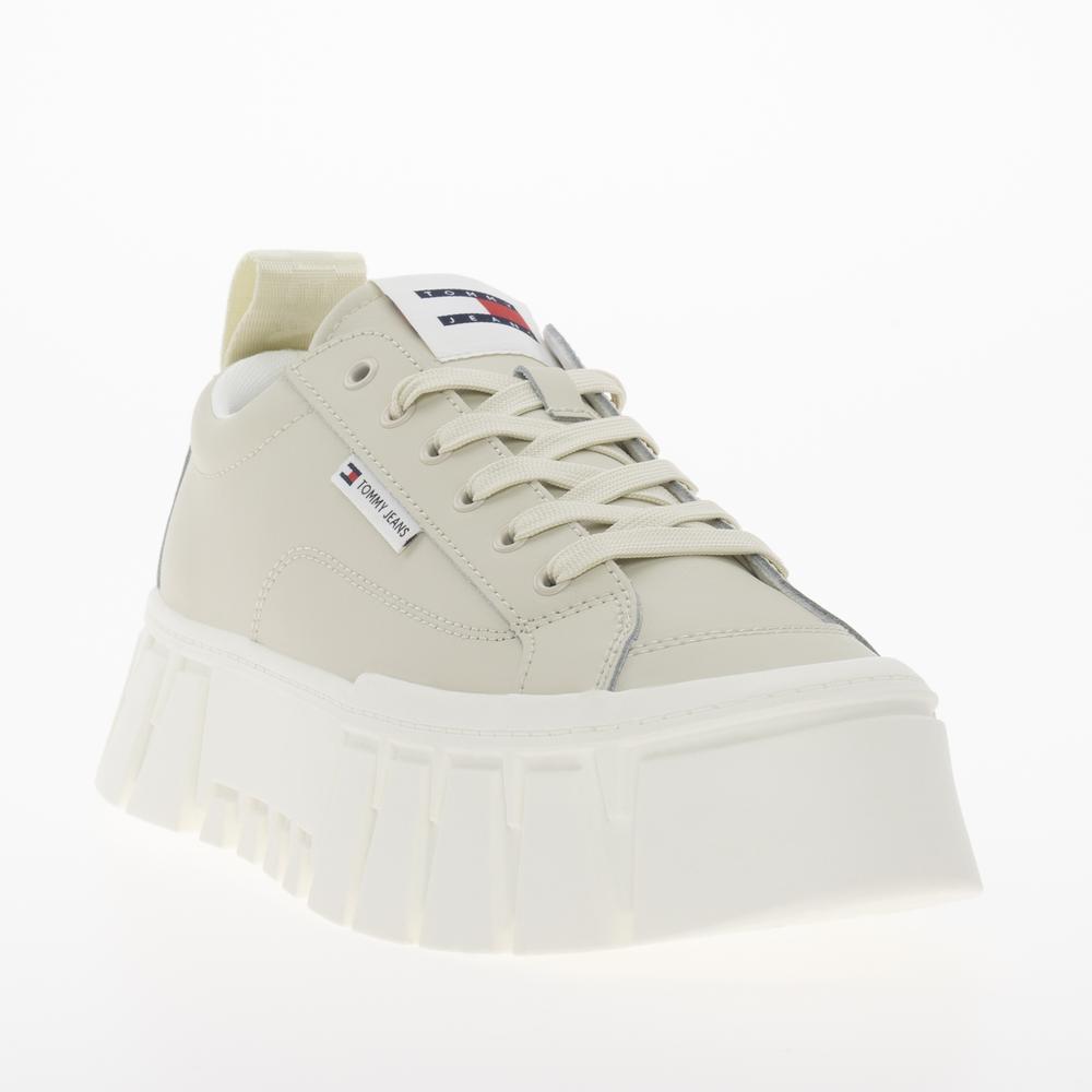 Boty Tommy Jeans Vulc Flatform LC Leather EN0EN02610-ACG - béžové