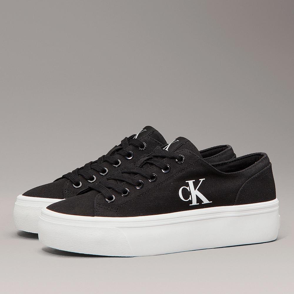 Boty Calvin Klein Vulc Flatform Low CV MG YW0YW01763-0GM - černé