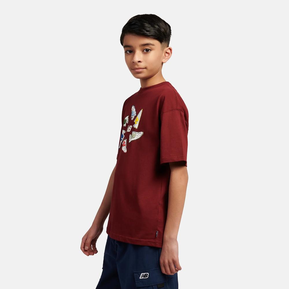 Tričko dětské New Balance LAKB0340MHB - bordové
