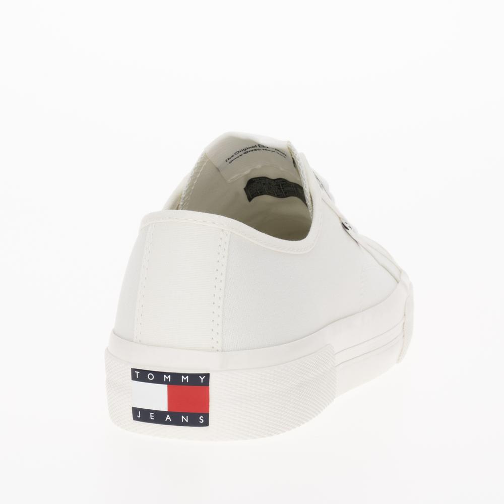 Boty Tommy Hilfiger Lace-Up Canvas EM0EM01365-YBL - bílé