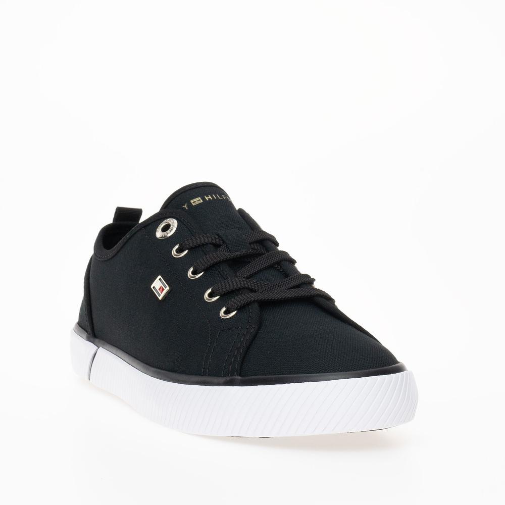 Boty Tommy Hilfiger Vulc Canvas FW0FW08063-BDS - černé