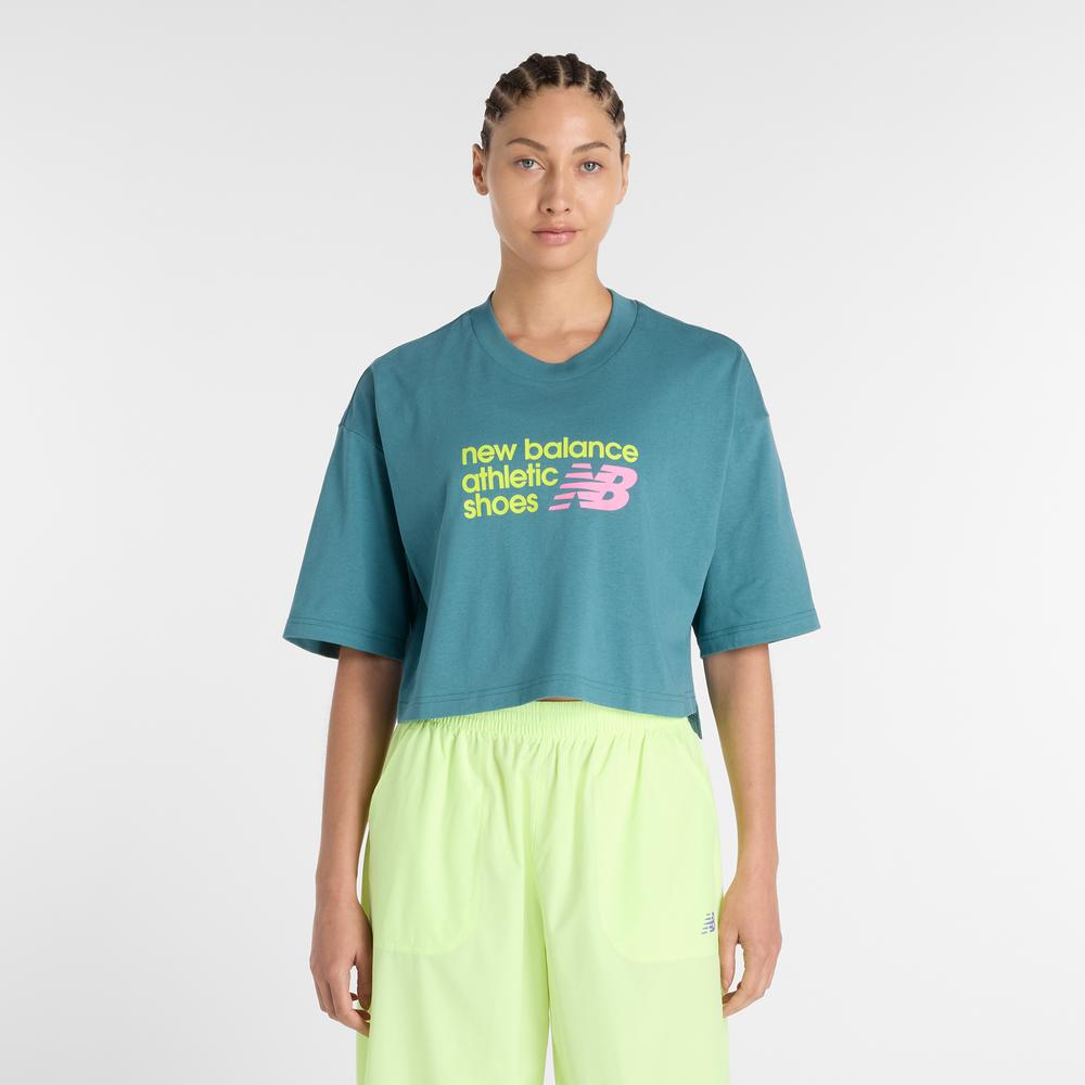 Dámské tričko New Balance WT51908AAZ - modré